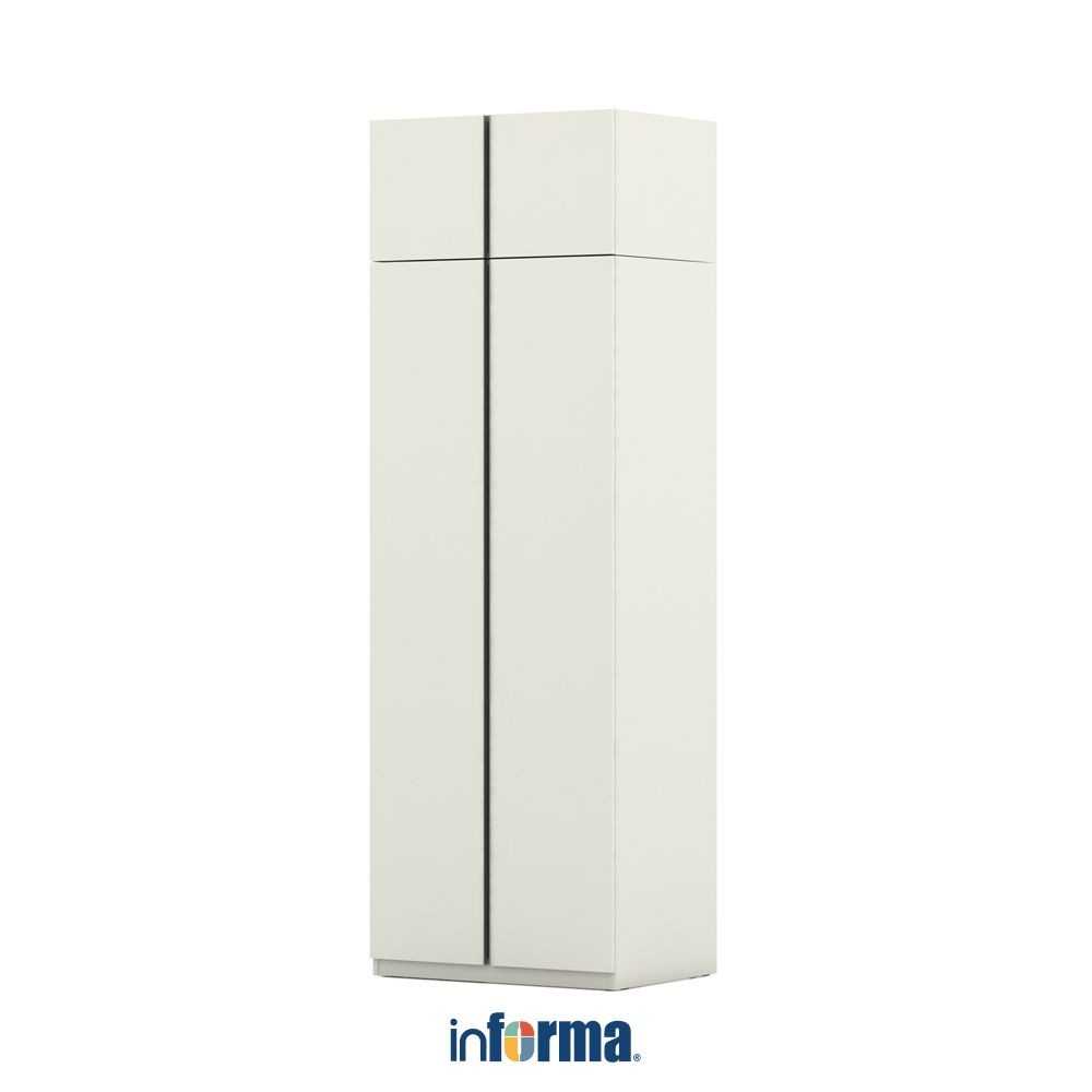 Informa Finn Lemari Pakaian 2 Pintu - Putih Lemari Baju Almari Baju Lemari Kamar Lemari Minimalis Wa