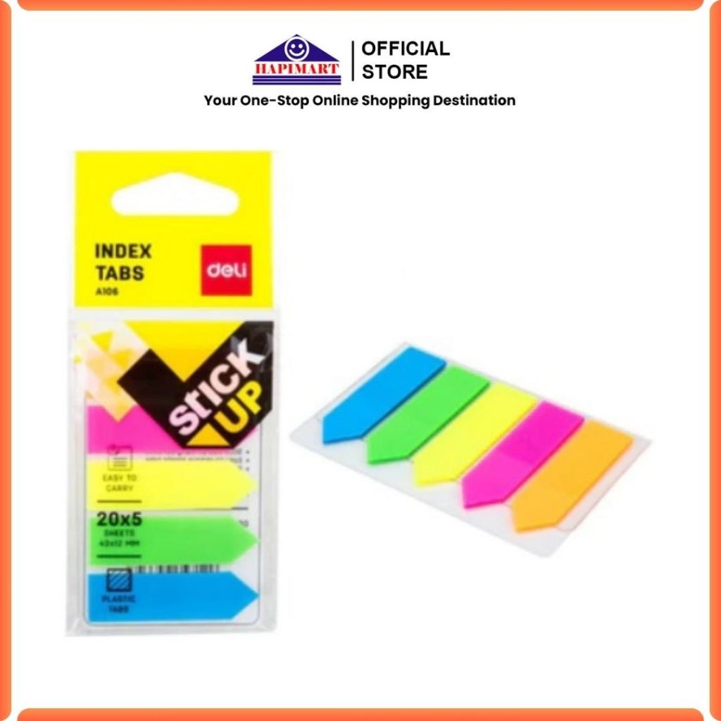 

Pembatas Buku Warna Warni WA10602 Film Index Tab (20 Sheets x 5 Colours, Pack of 2)