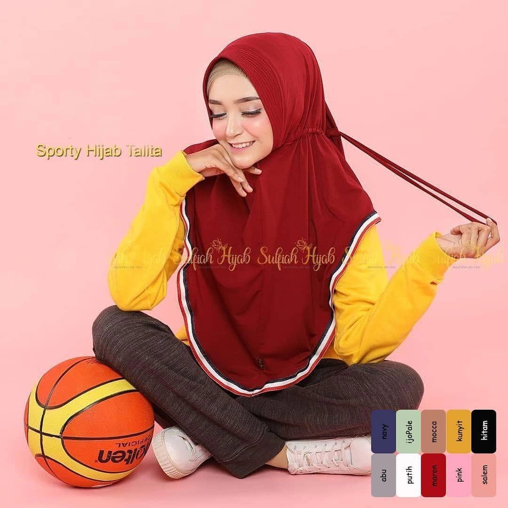 Sporty Hijab Kerut Talisa hijab sporty / hijab sporty murah / jilbab olahraga
