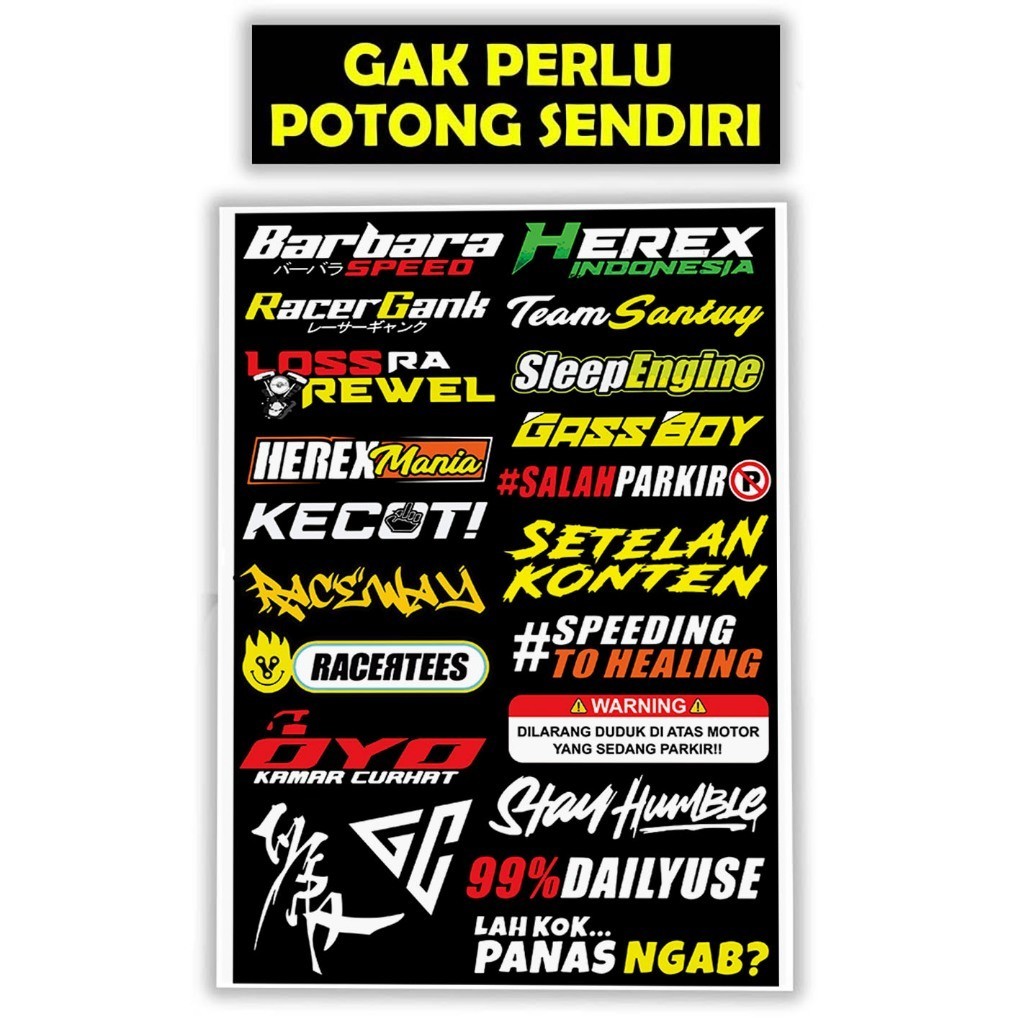 Stiker Motor, Sticker Motor, Stiker Motor Keren, Stiker Racing Motor, Sticker Racing