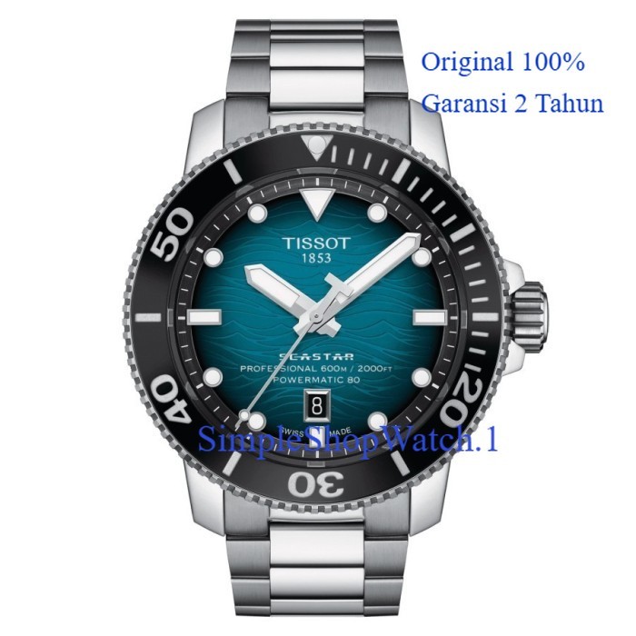 Original 100% Tissot Seastar 2000 T120.607.11.041.00 Powermatic 80 Jam Tangan Pria Garansi resmi 2 T