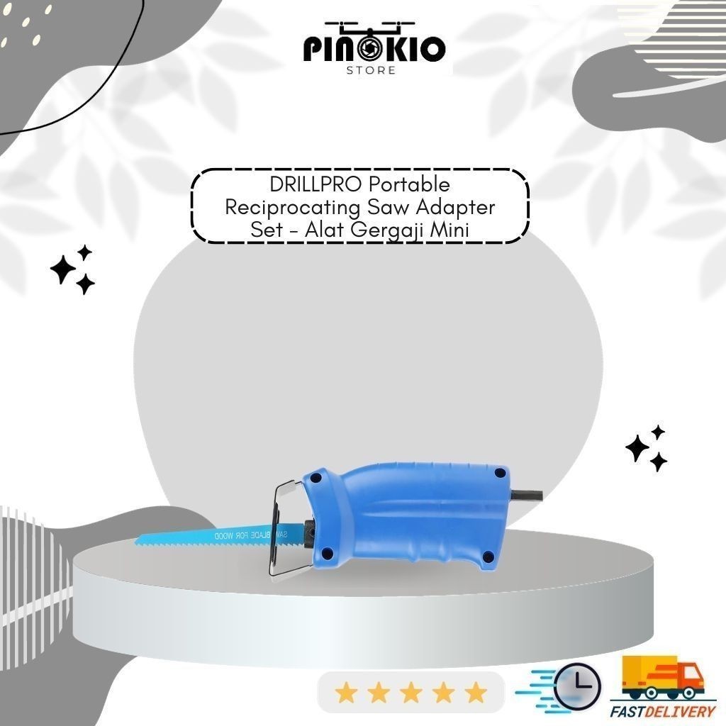 495 DRILLPRO Portable Reciprocating Saw Adapter Set - Alat Gergaji Mini