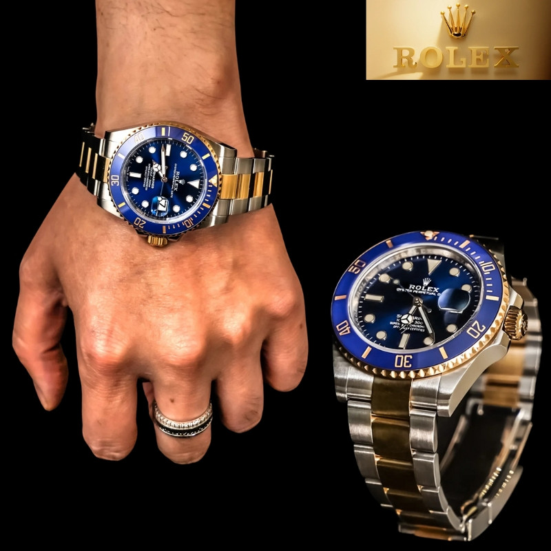 [%100 Asli] Jam Tangan Pria Rolex, Jam Tangan Pria Seri Submariner M126613LB-0002, Gerakan Mekanis O