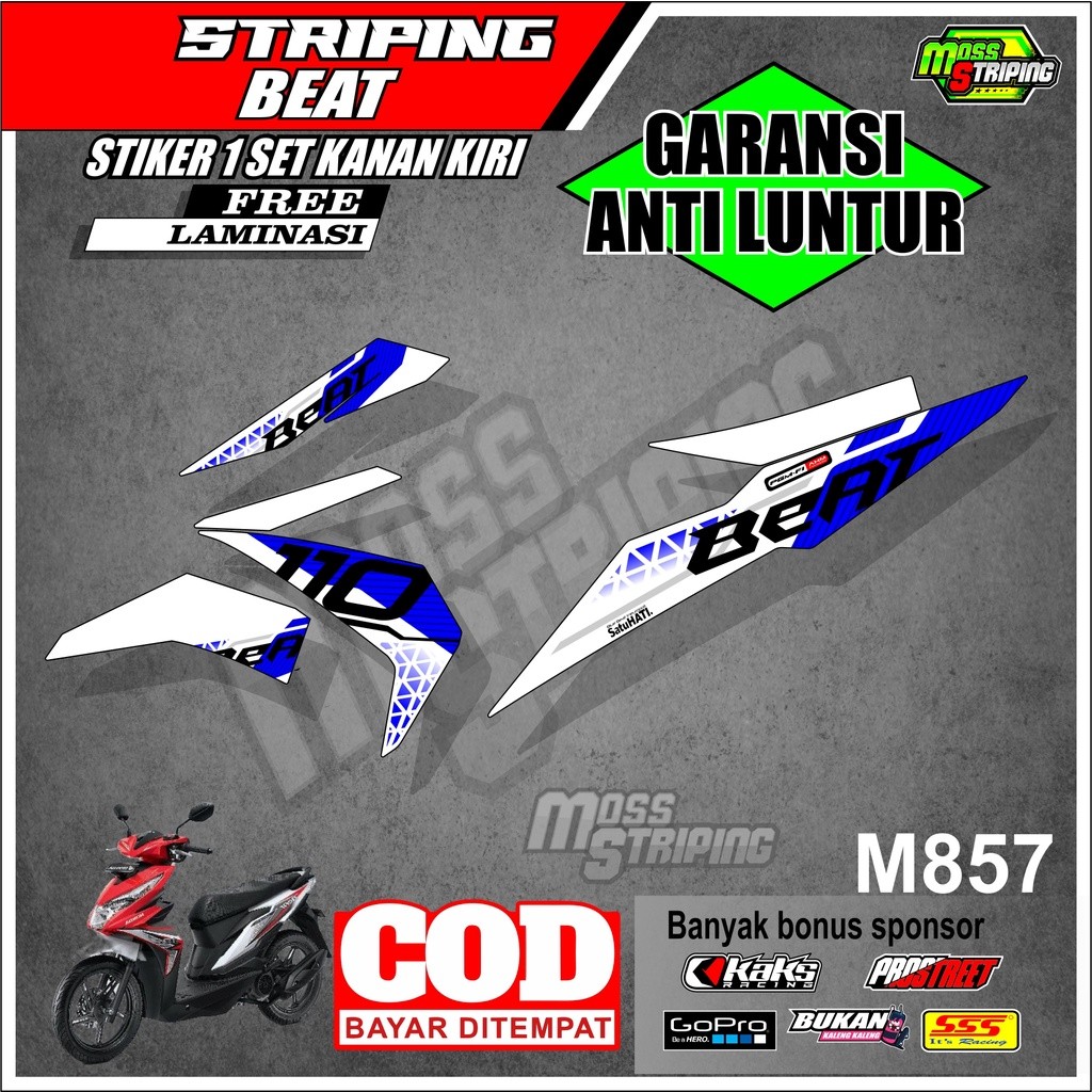 Sticker Stiker Striping Motor Honda Beat Esp Street Fi New 2016 2017 2018 2019 Semi Fullbody Design 