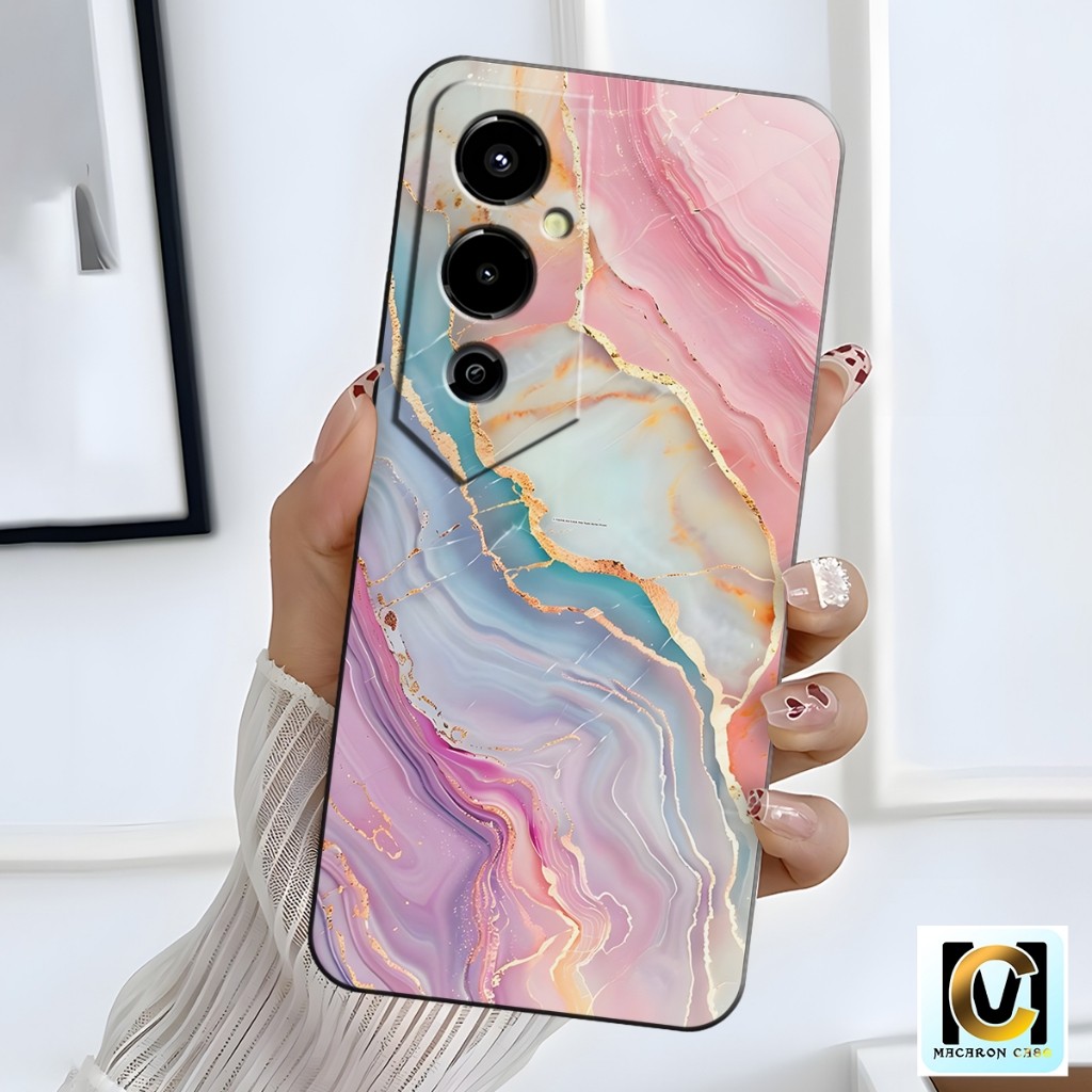 Case Tecno Pova 4 dan Tecno Pova Neo 2 Terbaru 2025 Motif Marbel Akrilik - Softcase Tecno Pova 4 / T