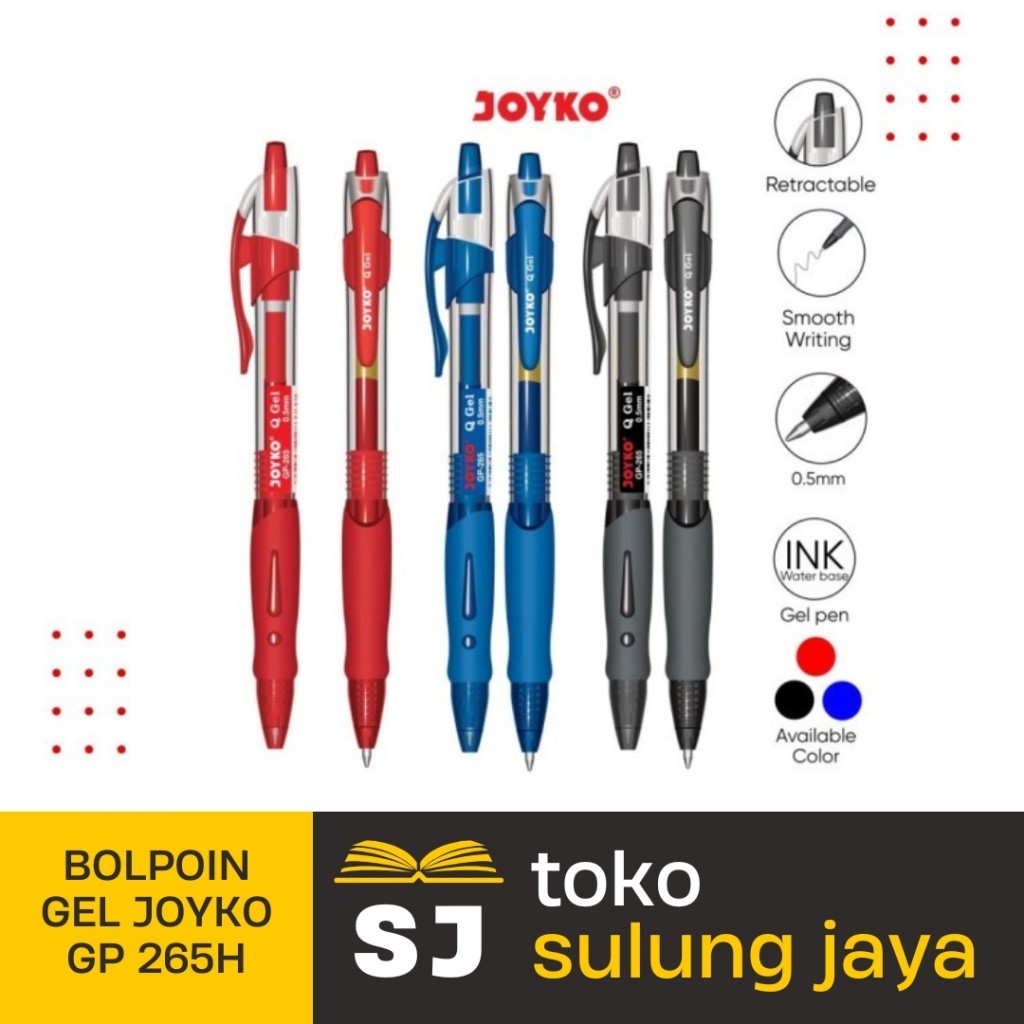 

BOLPOIN GEL JOYKO GP 265H | PEN GEL JOYKO | PULPEN JOYKO