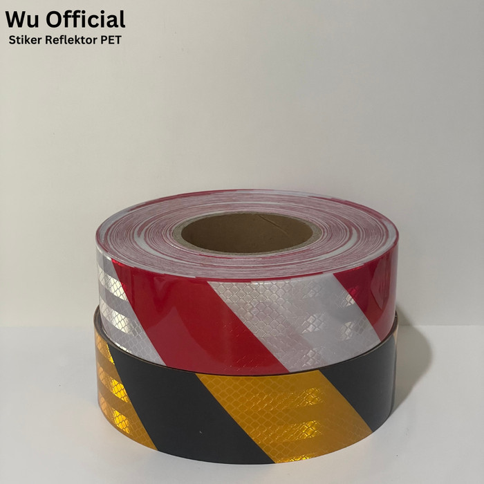 Sticker Pemantul Cahaya / Scotlight / Stiker Reflektor Kualitas 3M - Merah Putih