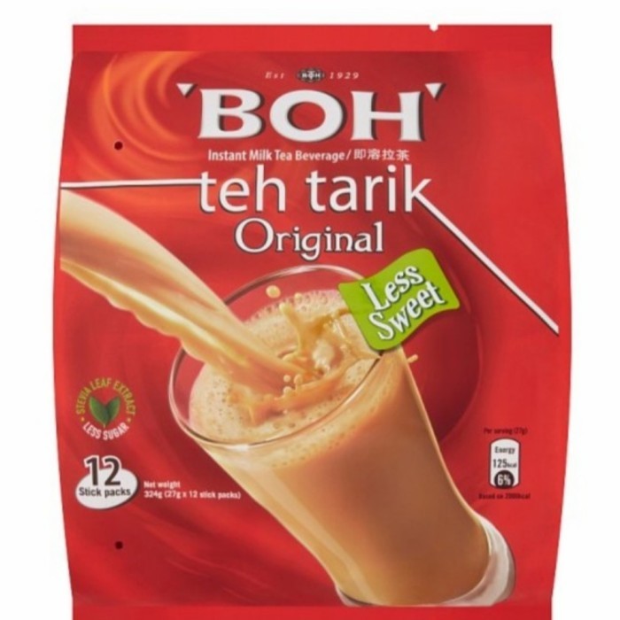 boh teh tarik malaysia less sweet with stevia leaf