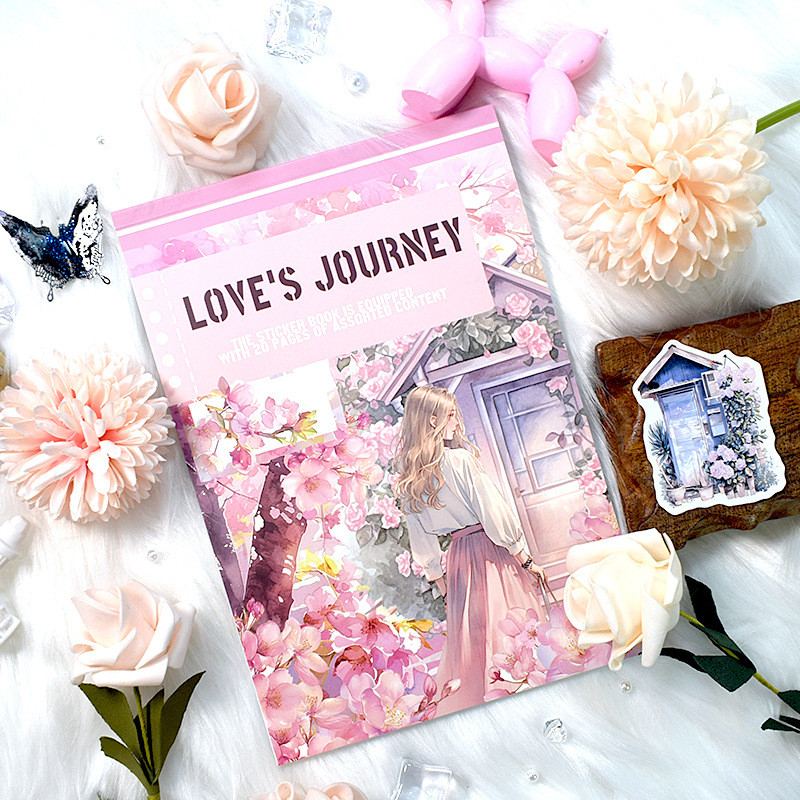

Mr. Paper 6Style 20Pcs/book Retro Character Flower Sticker Book for DIY Handbook Envelope Phone Case Photo Frame Decoration