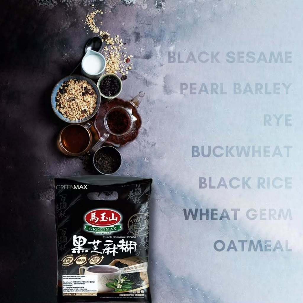 

Greenmax Black sesame Sereal wijen hitam bubur sereal wijen hitam