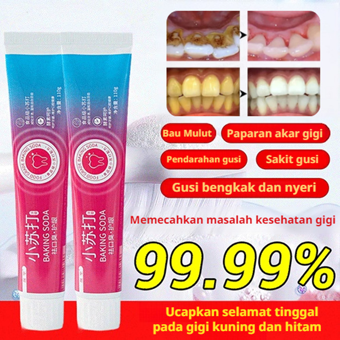 Promo - Pasta Gigi Baking Soda Pemutih/Baking Soda Whitening Toothpaste/Perontok Karang Gigi/Perawat