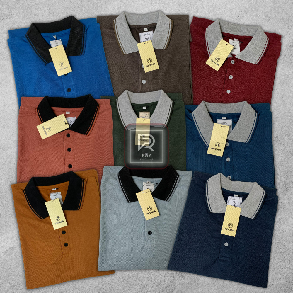 BAHAN PREMIUM / kaos krah polos lengan pendek pria dewasa terbaru 2024 |  kaos cowok keren kekinian 