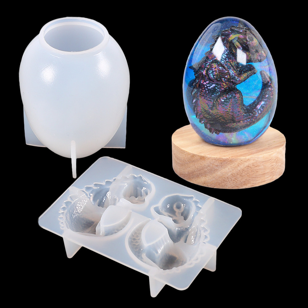 

3D Dragon Egg Silicone Resin Mold DIY Dragon Animal Candle Craft Ornaments Casting Resin Epoxy Mould Home Decor