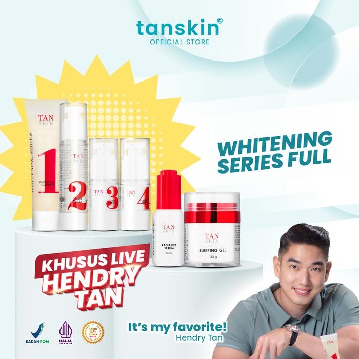 [HENDRY TAN SPECIAL]  Tanskin - Paket Whitening Series - Paket Skincare Mencerahkan wajah Lengkap me