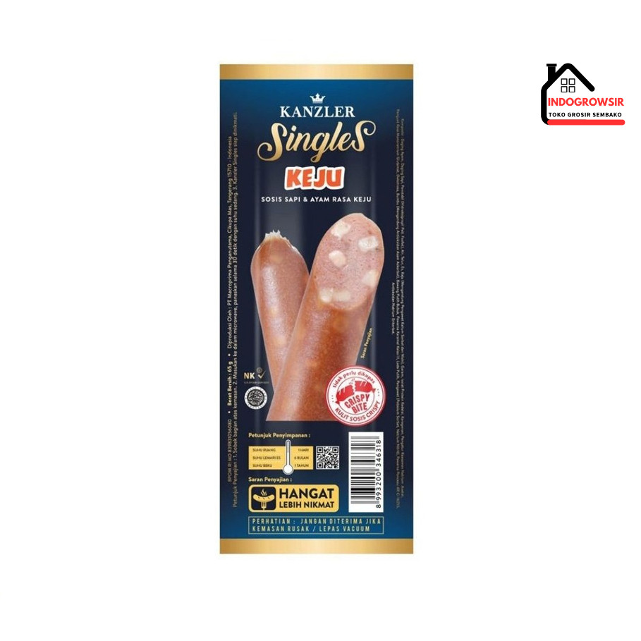 

Kanzler Sosis Singles Keju 65 Gram