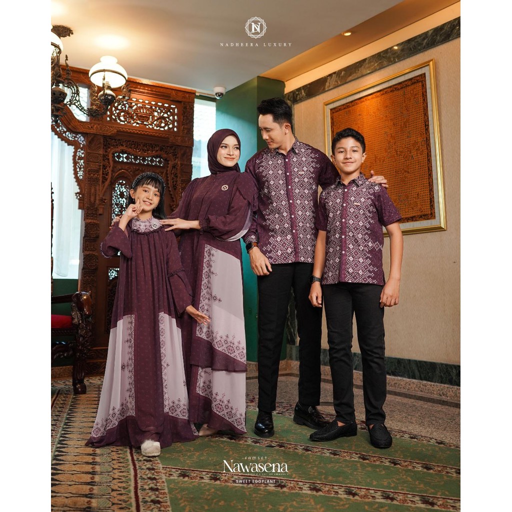 NADHEERA LUXURY NAWASENA FAMILY SET SWEET EEGPLANT