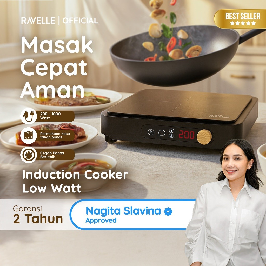 RAVELLE Kompor Induksi Low Watt ( Induction Cooker )–Kompor Listrik Induksi