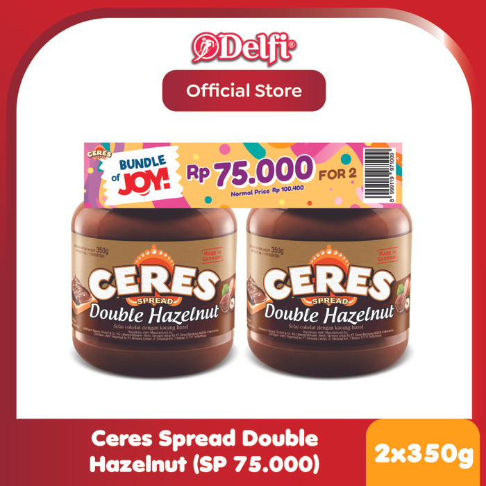 

New Arrival [PROMO 75K] Ceres Spread Double Hazelnut 350 gr - Isi 2