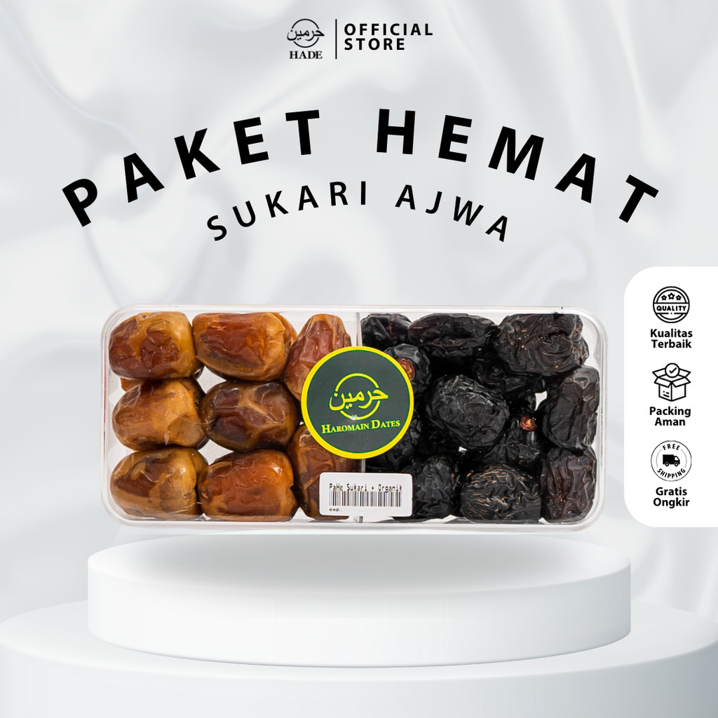 

Haromain Dates - Kurma Pahe Sukari Premium + Ajwa Organik - 400 gr