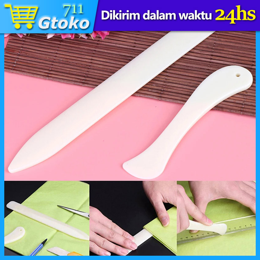 

2Pcs/Set Pelipat Kertas & Kulit Natural Bone Folder Paper Leather Craft Scoring Tool