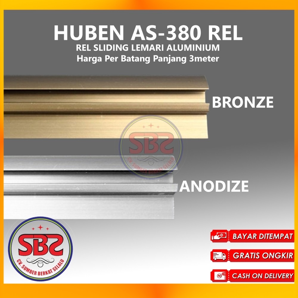 HUBEN AS-380 Rel Pintu Lemari Geser - Sliding Huben AS-380