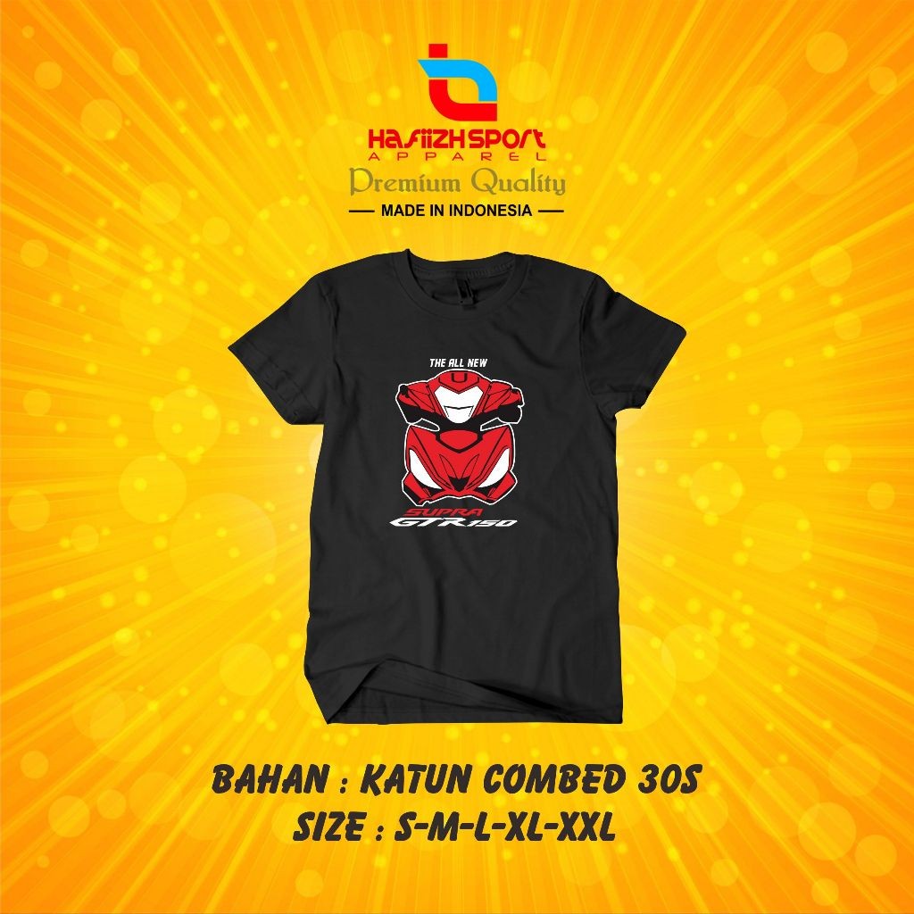 KAOS BAJU MOTOR THE ALL NEW SUPRA GTR 150 BAHAN PREMIUM