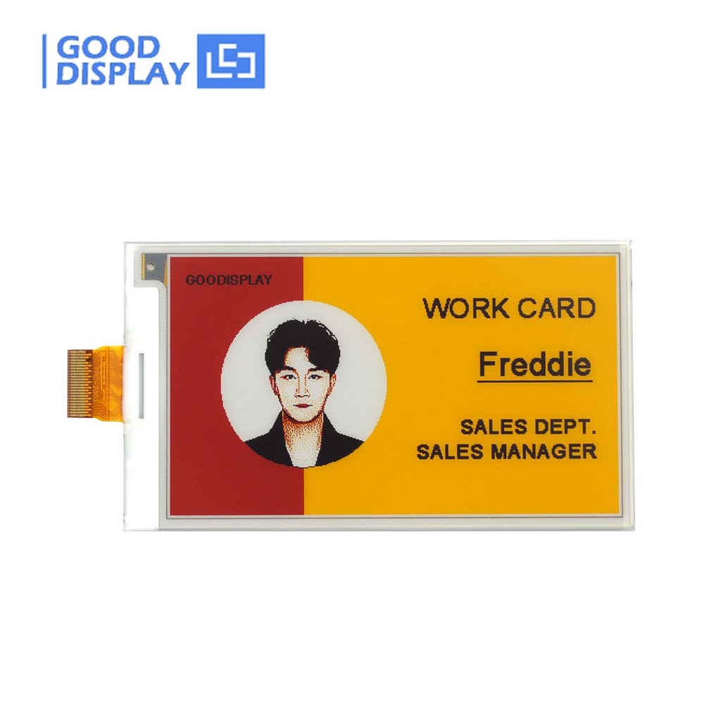 

3.7'' 4-color Multi-color E-Paper Display, black, white, yellow and red Eink resolution 416x240, GDEM037F51