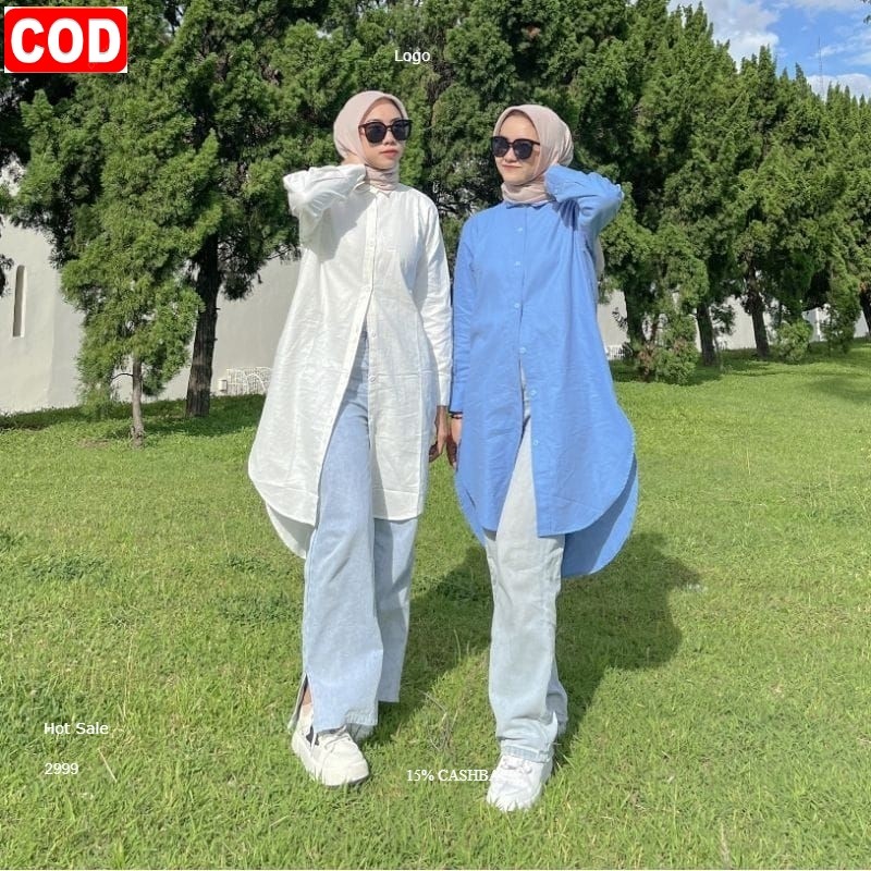 kemeja tunik kekinian style Korea tunik Ld 110 tunik Korean style
