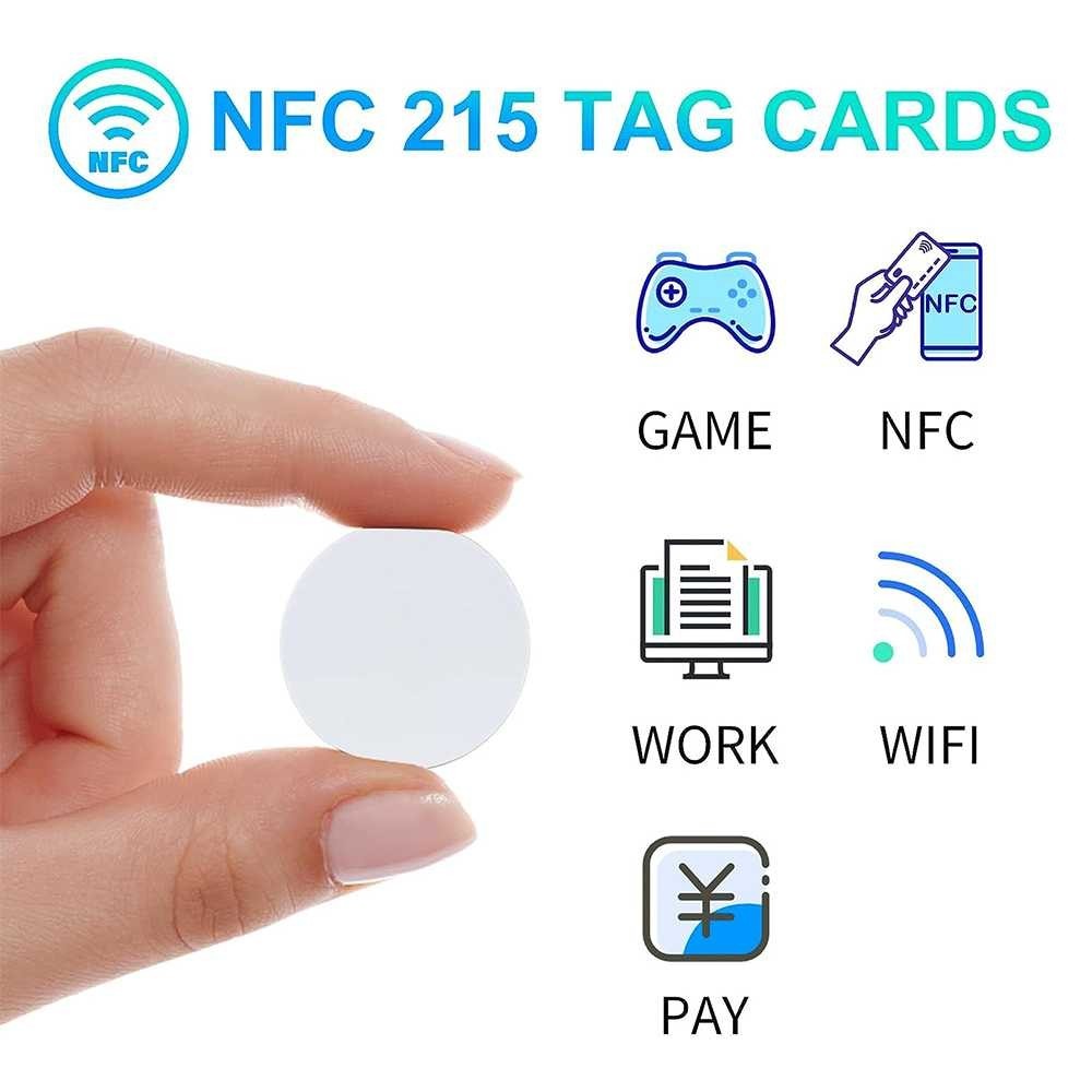 

GUGUJI NTag215 NFC Tag Sticker RFID No Adhesive 25mm 10 PCS - GJ-25 [ I K F Store ]