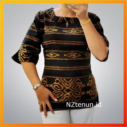 Blouse Tenun batwing jepara lombok -Baju kantor -sovinska -atasan tenun