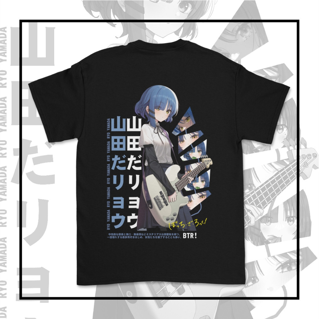 Kaos Anime Bocchi The Rock Ryo Yamada/Kaos Terbaru/Kaos Distro