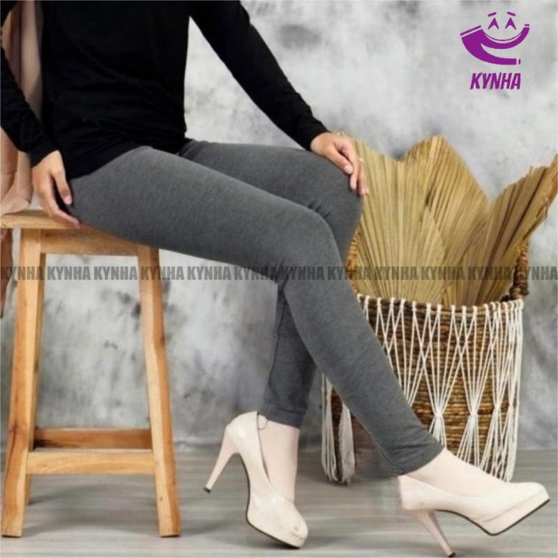 KYNHA Legging Kaos Rayon Wanita Dewasa Panjang Tebal Bahan Adem Muat BB 35-120KG - Legging Cewek Teb