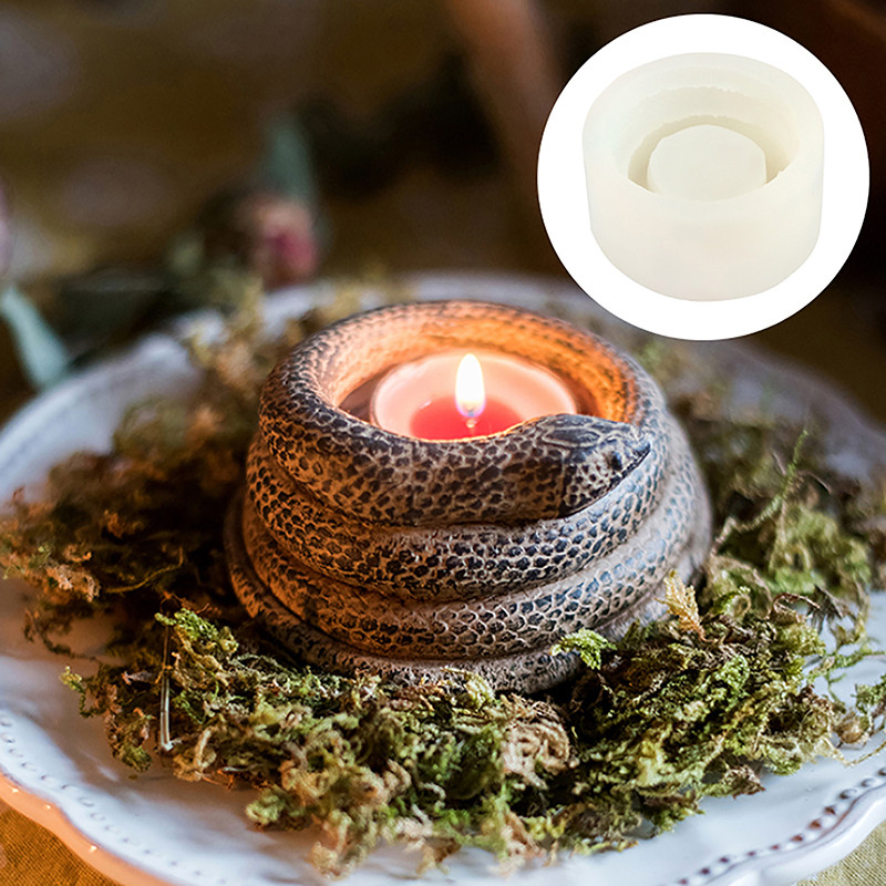 

DIY 3D Snake Mold, Snake-shaped Silicone Candle Mold Resin Casting Moulds, Reptile Animal Mold Home Party Decoration