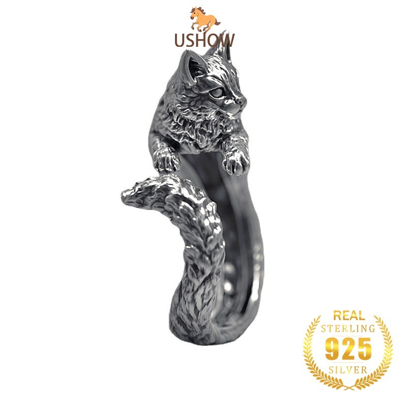 USHOW Cincin Perak Thailand S925 Baru Untuk Wanita