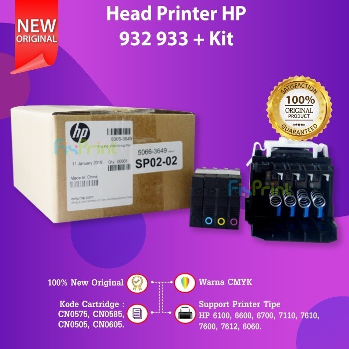 FixPrint Print Head Printer Officejet HP 7610 7110 7612 Cartridge Tinta 932 933