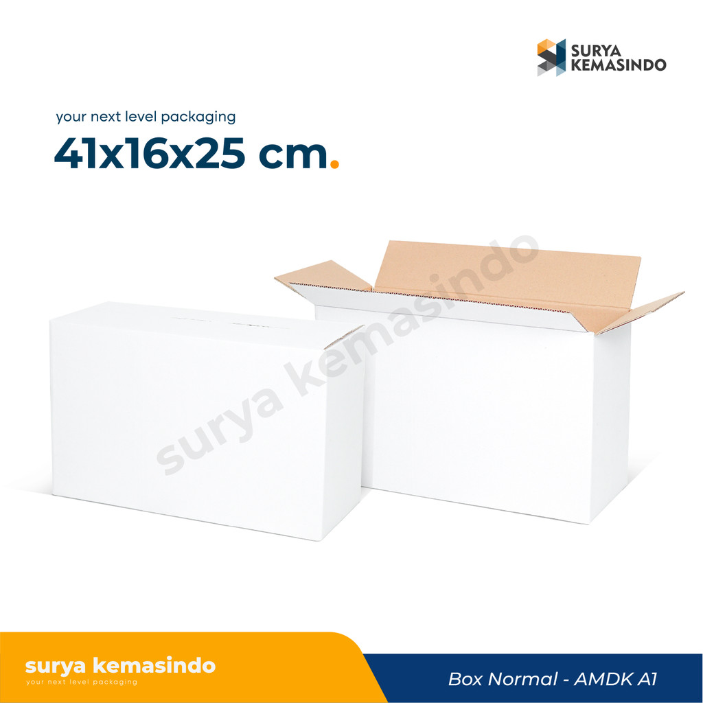 

Box 41X16X25 ( POLOS YSF PUTIH ) Kardus/Kemasan/Kotak/Packaging/Normal/A1/AMDK/Tinggi10/Tinggi25