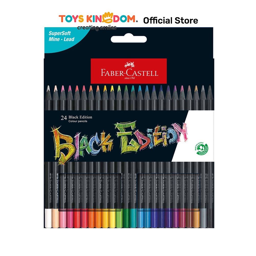 

Toys Kingdom Faber Castell Set 24 Pcs Pensil Warna Black Edition Color Pencil Alat Tulis Warna Warni Alat Mewarnai Perlengkapan Sekolah Anak Peralatan Menggambar