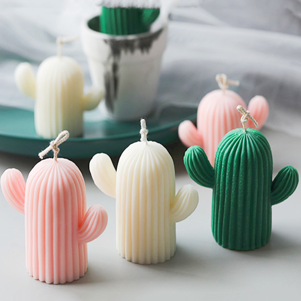 

Cute Cactus Silicone Candle Molds for Handmade Scented Candle Plaster Soap Injection Mould Home Decoration Crafts Making Tools