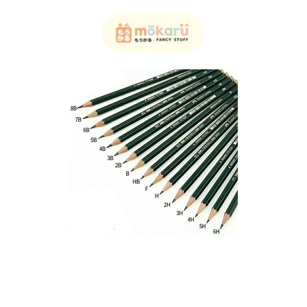 

Faber Castell Pensil B 2B 3B 4B 5B 6B 7B 8B HB F H 2H 3H 4H 5H 6H