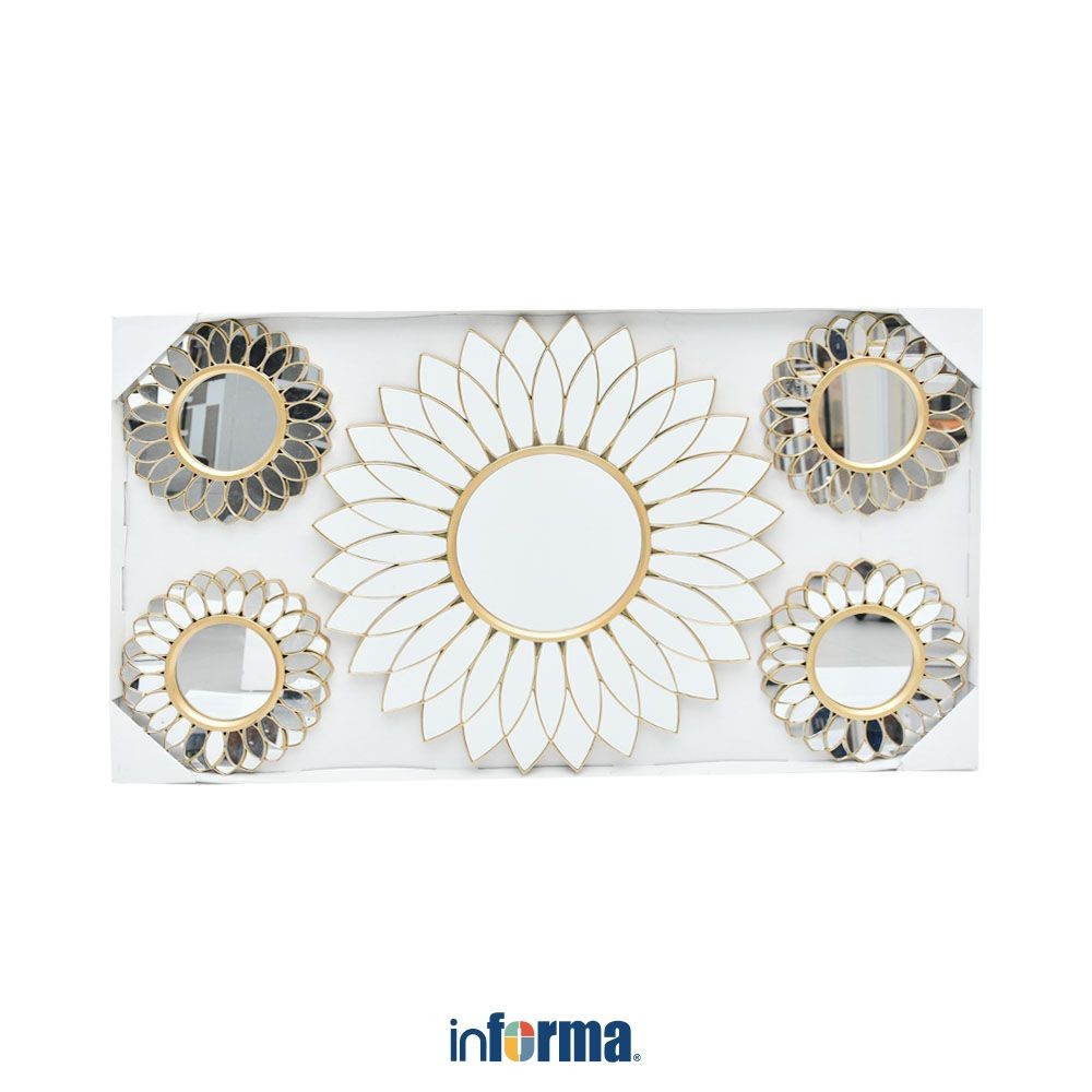 Informa Hiasan Dinding Set 5 Pcs Km35 - Gold Wall Art Decoration Dekorasi Dinding Rumah Cafe Restora