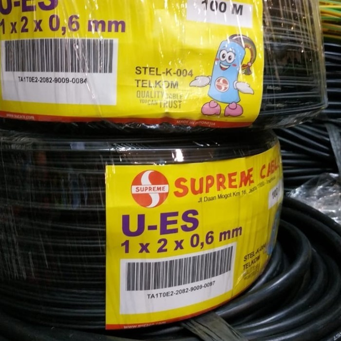 KABEL TELEPON OUTDOOR DW 1X2X0,6MM 1X2X0,6 DROP WIRE SUPREME 100 meter