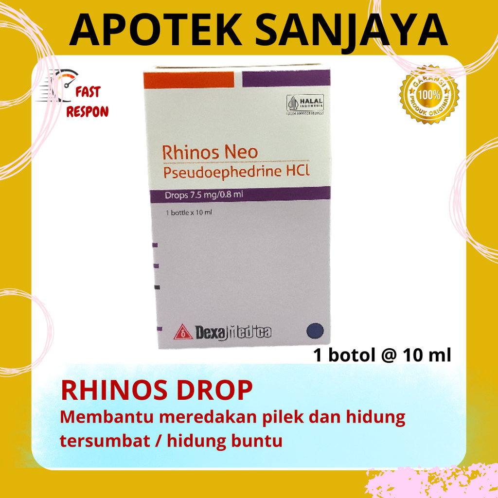 RHINOS / NEO DROP 10 ML / RHINOS JUNIOR SIRUP 60 ML / OBAT PILEK BAYI DAN ANAK