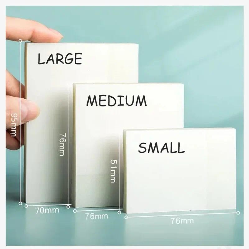 

50 Sheets Transparent Posted Sticky Note Pads Notepads Posits Papeleria Journal School Stationery Office Supplies Memo Pads