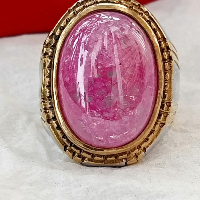 CINCIN BATU ASLI RUBY BRAZIL PECAH SERIBU /ANTI GORES - Kombinasi, 9