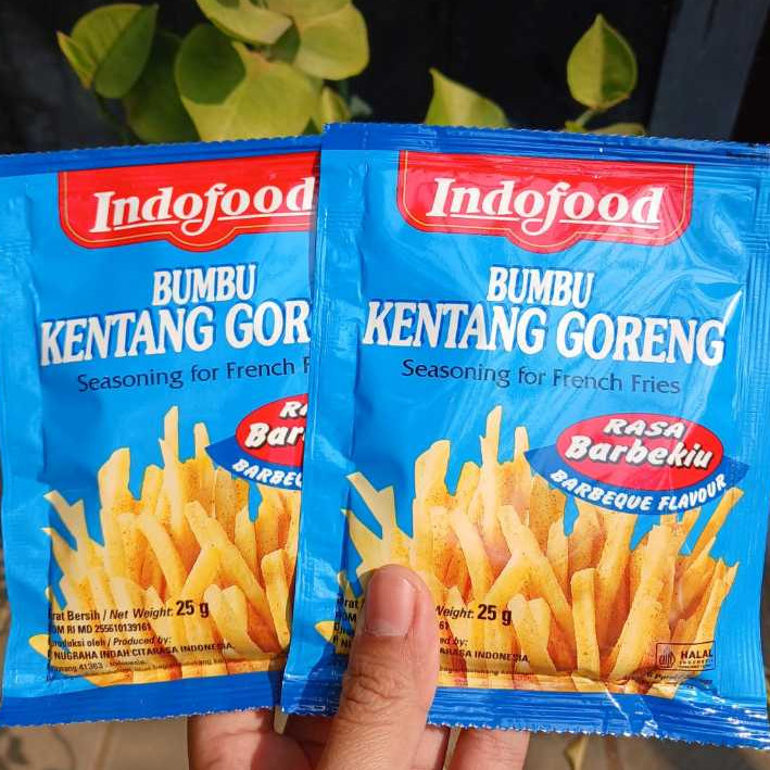 

PAKET HEMAT INDOFOOD BUMBU KENTANG GORENG RASA BERBEQUE 25gr/ Paket 2pcs x 25gr/Bumbu Instan/Bumbu Cepat Saji