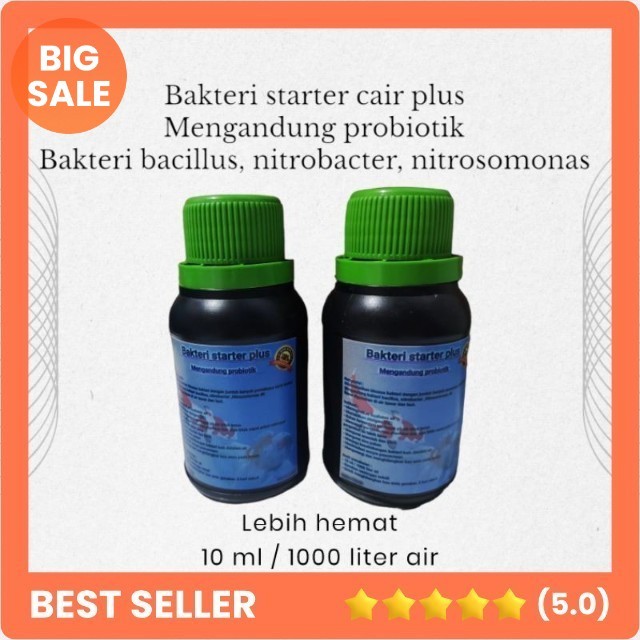 Bakteri starter cair plus 100 ml / bakteri starter / bakteri starter aquarium / bakteri starter cair