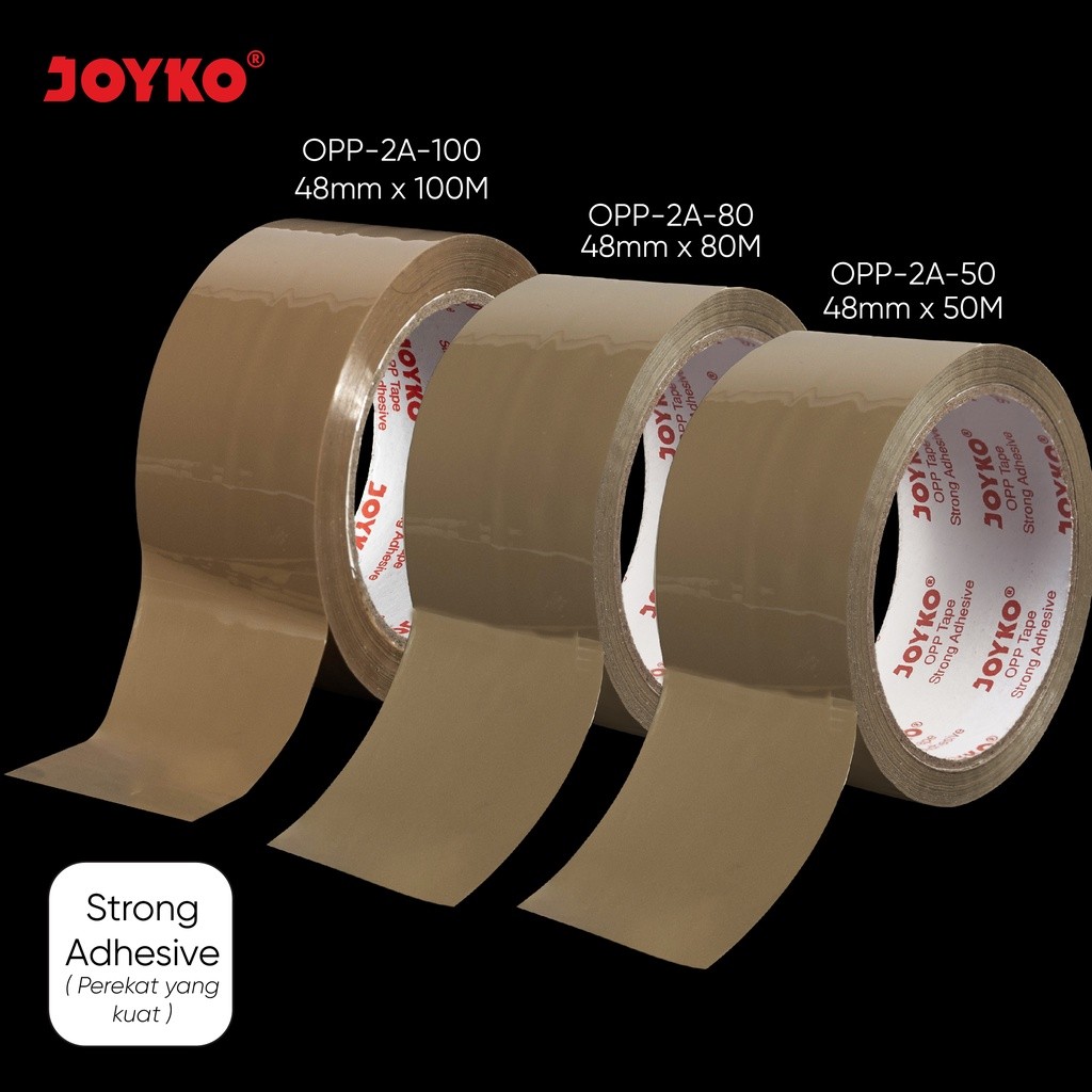 

Opp Tape Lakban Cokelat Joyko OPP-2A-50M ~ 100M 48mm Strong Adhesive