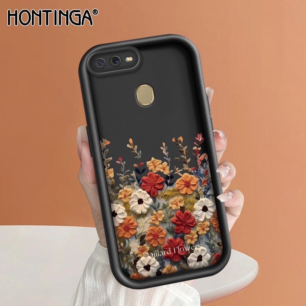 Hontinga Casing Hp Untuk OPPO A7 A5S A12 A12S Silikon Sofcase Cassing Mode Softcase Flower 2899 Girl