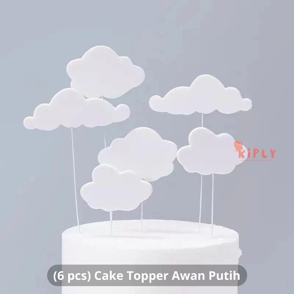 

(6 pcs) Cake Topper Awan Putih/Hiasan Cake Bentuk Awan/Dekorasi Kue Ulang Tahun