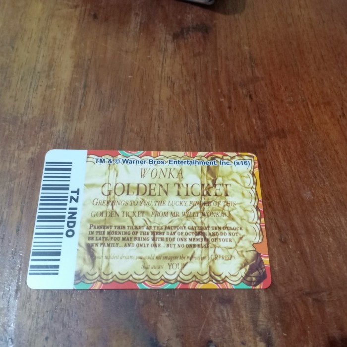 Kartu timezone willy wonka golden ticket